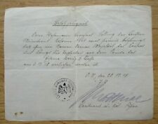 Altes Besitzzeugnis zum Eisernen Kreuz 2. Klasse Leichte Mun. Kolonne 1364 1918