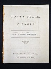 1777 4to The Goat's Beard A