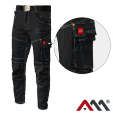 Herrenhose Arbeitshose ARTMAS JEANS STRETCH BLACK Sicherheitshose Bundhose Cargo