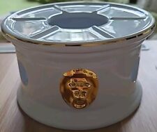 Gr. STÖVCHEN - Löwenkopf Gold -  Porzellan, Bienenkorb-Punze! rund Ø 17 cm TOPP!