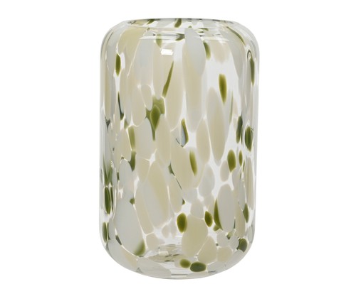 Glasvase 5x13cm gemustert - gemustert,