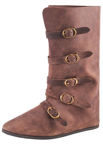 Mittelalterliche stiefel mit - mittelalterliche,