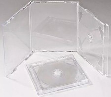 NEU! 5x CD-DVD Doppel-Hüllen Tray Foldout transparent!  JewelCase Clear! 10,4mm