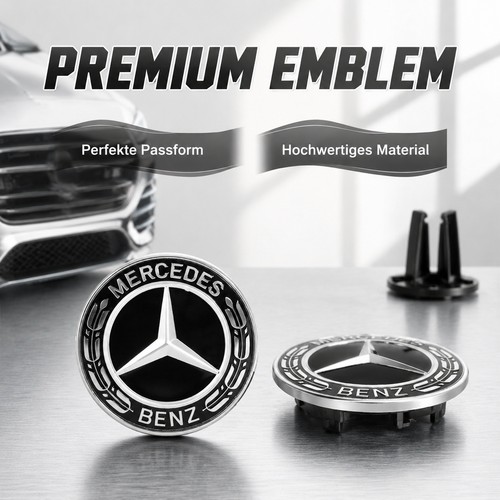 Stern emblem schwarz 57mm - stern,