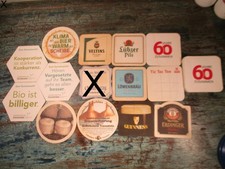 22 Bierdeckel davon12 verschiedene Löwenbräu Erdinger Lübzer Guinnes Hofbräuhaus