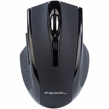 PEARL Optische Funkmaus mit blauer LED, 1.600 dpi, 2,4 GHz, USB-Nano-Dongle
