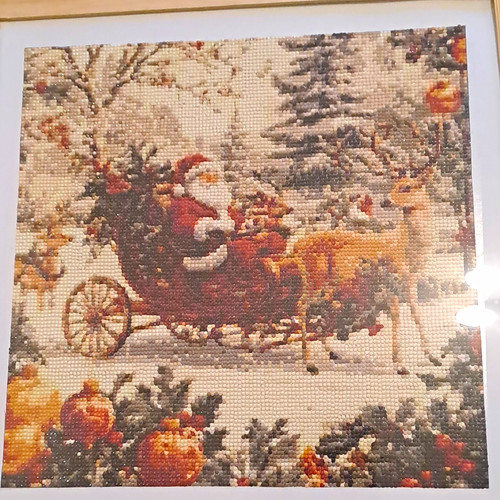 Gerahmtes kreuzstichbild - gerahmtes, –
