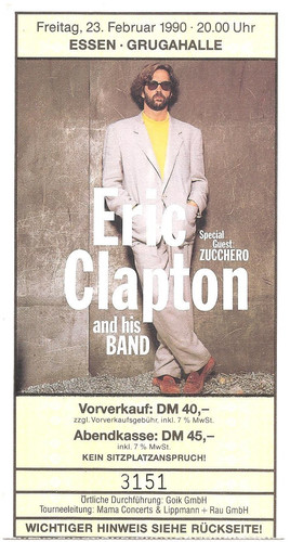 Eric clapton concert 1990 - , in