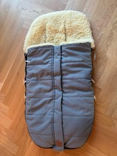 Kaiser Fußsack Lammfell Grau
