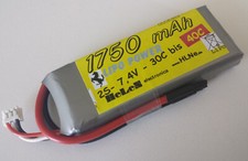 Akkupack Lipo Pack 2S - 7,4V mit 1750mAh -30C - für  Hubschrauber + Flugzeug