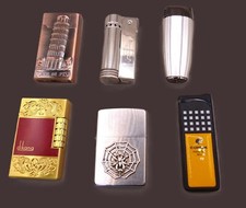 Rarität Konvolut 6 x Edel Benzin Gas Feuerzeug Cohiba Zippo Spider Imco Liftarm