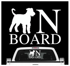 Airedale Terrier On Board Auto Aufkleber Hund Folie Bingley Waterside Irish Red