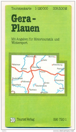 Touristenkarte der ddr - touristenkarte,