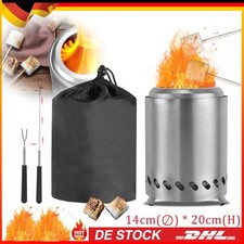 Rauchfreie Feuerstelle | Tragbare Feuerstelle | Edelstahl Feuerstelle | Ofen |DE