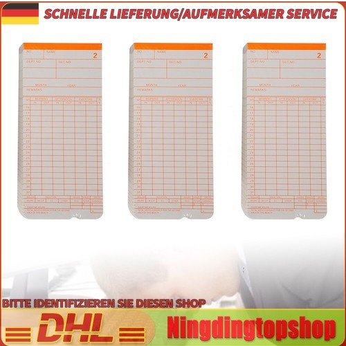 250 stück stempelkarten - 250,