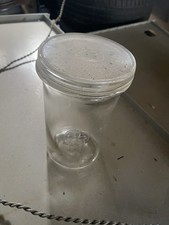 6 Große Original HEYE Einmachgläser / Rillengläser mit Deckel, Klarglas