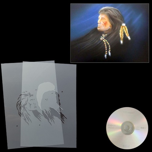 Schablone indianer airbrush - schablone,