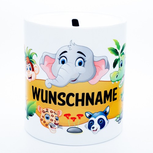 Tier safari spardose mit - safari, namen