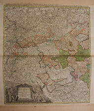 teilkol. Kupferstichkarte Homann "Electoratus Moguntinus" um 1730 Rheinland sf