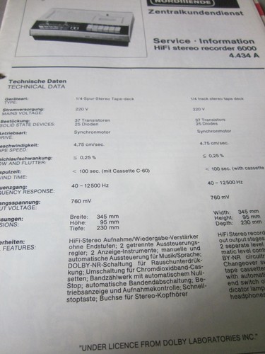 Nordmende hifi stereo recorder - hifi,