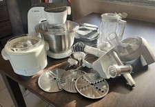 Bosch Küchenmaschine MUM 5 Weiß/Silber mit Viel Zubehör Gebraucht Top Zustand