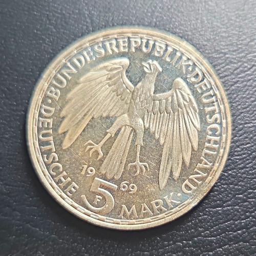 Silber gedenkmünze brd - 5, dm