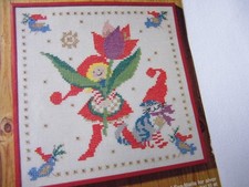 Kreuzstich Stickbild Weihnachten Katz & Maus  Wichtel dänisch Handarbeit Vorlage