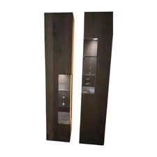 Venjakob 2er-Set Vitrine Cosmo Eiche Rustico Stone Braun Grau Inklusive 