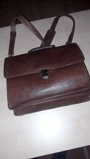 LEONHARD HEYDEN Leder Aktentasche Tasche "Cognac" gebraucht