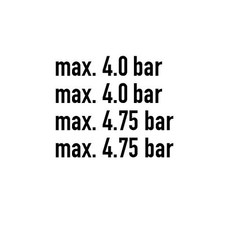 Aufkleber Reifendruck 4,0 4.75