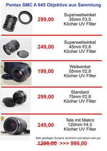 Objektiv sammlung pentax - objektiv, smc