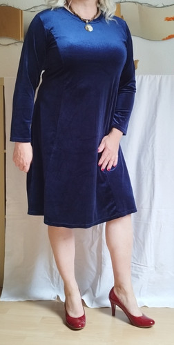 Samtkleid royalblau