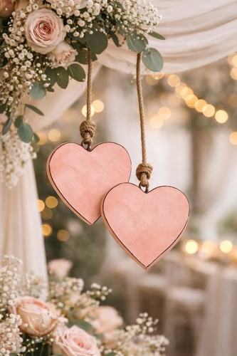 Stk holzherz rosa 12cm - 2,