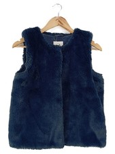 CYRILLUS Damen Fellweste Gr. 16/44 Blau Casual Modern