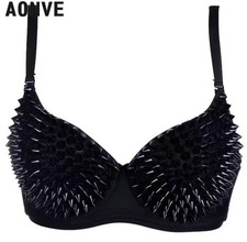 Damen BH Schwarz Spikes