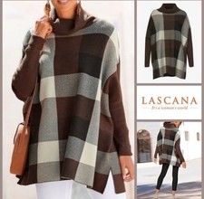 Lascana Poncho kariert -