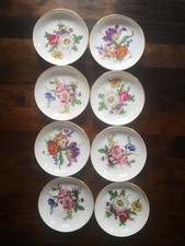 8 Porzellan Untersetzer/Konfektschälchen von Fürstenberg Blumenmuster