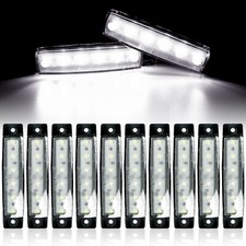 10x LED Weiß Begrenzungsleuchten Positionsleuchten Anhänger LKW PKW 12v/24v