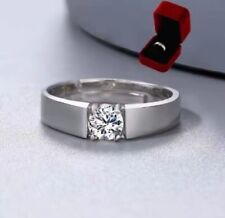 Ring Strass Silber Unisex Schmuck Fingerring Zirkonia größenverstellbar Geschenk