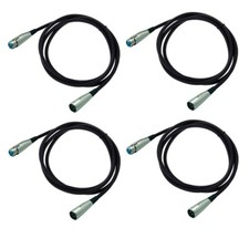 4x 10m XLR Mikrofonkabel Kabel symmetrisch Mikrokabel Stecker Buchse Kupplung