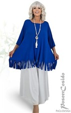 PoCo LAGENLOOK Tunika Long-Shirt royal-blau XL-XXL-XXXL 44 46 48 50 52 54 56 58