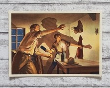 Vogelspinnen Jagd Stiefel Mittel Südamerika Sanella 1950er Reklame Vintage Deko