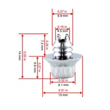 20 x Zierstopfen 6,9mm Außenzwölfkant Chrom für Alufelgen Zierschrauben