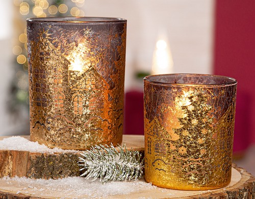 Gilde windlicht aurum glas - gilde,
