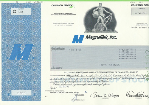 Magnetek inc 1992 - magnetek,,