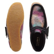 Clarks Originals Damen NEU MIT ETIKETT WALLABEE STIEFEL schwarz Wolle Kombi verschiedene Größen