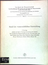 Stand der wasserrechtlichen
