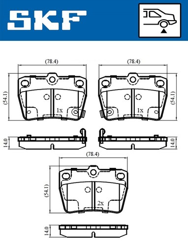 Skf bremsbelagsatz - skf,