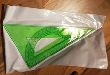 Lineal Set 2 Teilig Dreieck und Winkelmesser grün unbenutzt