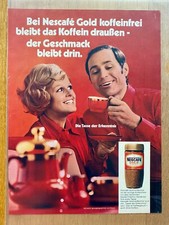 Nescafé Gold koffeinfrei Kaffee Original 1971 Vintage Advert Werbung Reklame
